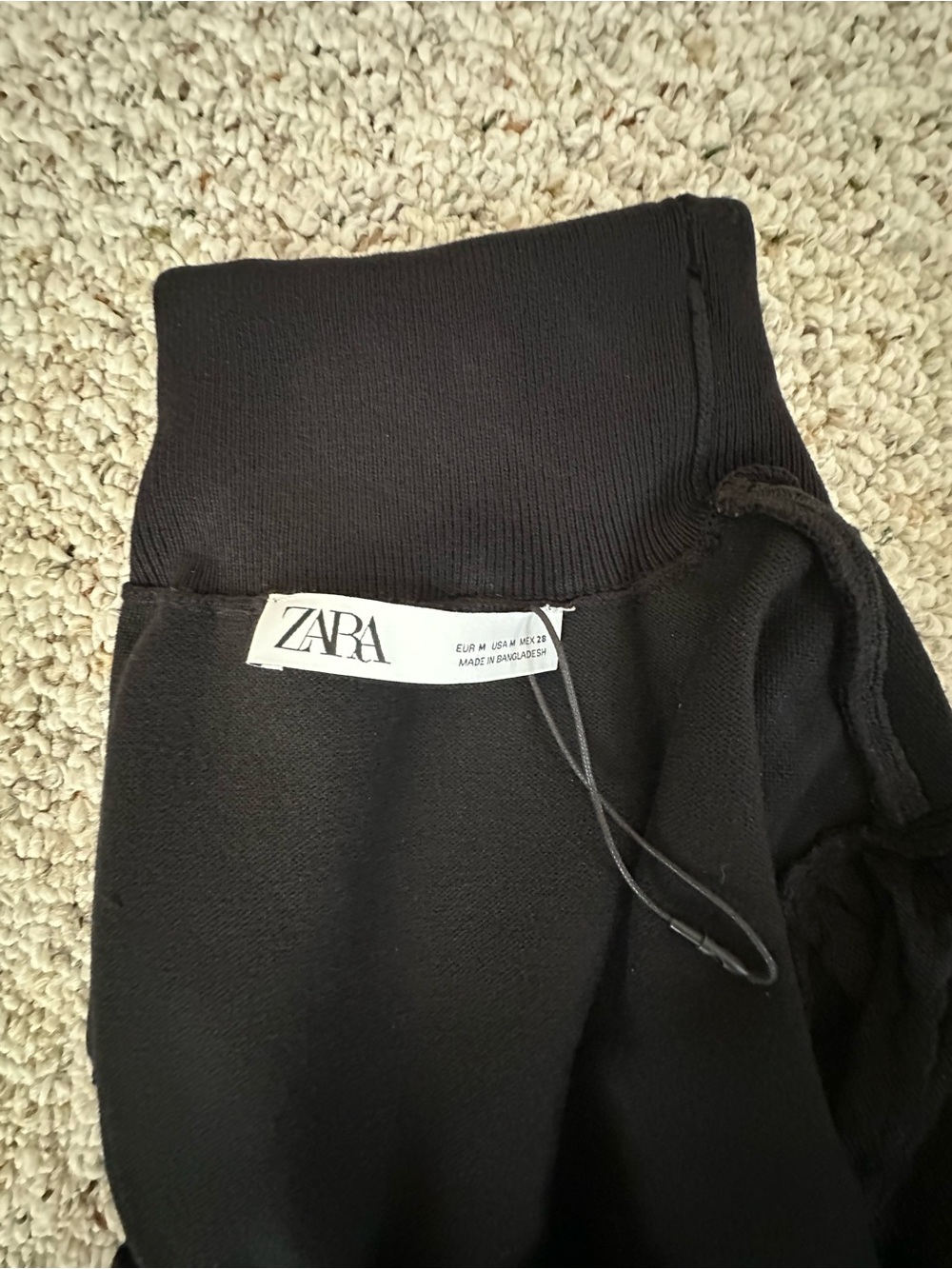 Zara Black Turtleneck Sweater with Knit Mesh Sleeves medium - Picture 4 of 7